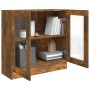 Vitrine aus geräuchertem Eichensperrholz 82,5x30,5x80 cm von vidaXL, Bücherregale und Regale - Ref: Foro24-815615, Preis: 69,...