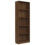 5-tier oak brown plywood shelf 60x24x175 cm by vidaXL, Bookcases and shelves - Ref: Foro24-815434, Price: 99,64 €, Discount: %