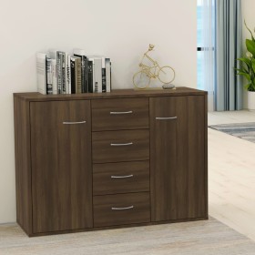 Plywood oak brown sideboard 88x30x65 cm by vidaXL, Sideboards - Ref: Foro24-815371, Price: 87,88 €, Discount: %