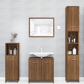 Brown oak plywood bathroom cabinet 30x30x183.5cm by vidaXL, Bathroom furniture - Ref: Foro24-815521, Price: 82,99 €, Discount: %