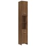 Armario de baño madera contrachapada roble marrón 30x30x183,5cm de vidaXL, Muebles de baño - Ref: Foro24-815521, Precio: 90,1...