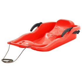 Red polypropylene sled with brakes 87x40x18 cm by vidaXL, Sleighs - Ref: Foro24-93714, Price: 26,99 €, Discount: %