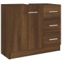 Waschbeckenschrank aus braunem Eichensperrholz, 63 x 30 x 54 cm von vidaXL, Badezimmermöbel - Ref: Foro24-815632, Preis: 57,9...