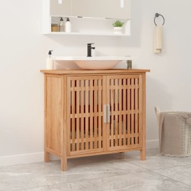 Armario de lavabo madera maciza de nogal 66x29x61,5 cm de vidaXL, Tocadores de baño - Ref: Foro24-350355, Precio: 82,67 €, De...