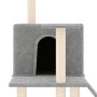 Rascador para gatos con postes de sisal gris claro 109 cm de vidaXL, Mobiliario para gatos - Ref: Foro24-171670, Precio: 46,9...