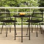 Tempered glass and black steel dining table 55 cm by vidaXL, Garden tables - Ref: Foro24-319435, Price: 46,99 €, Discount: %