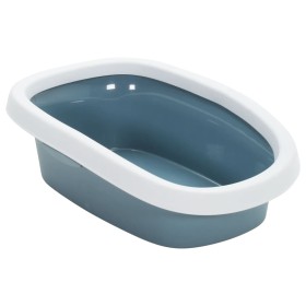 Weiße und blaue Katzentoilette aus PP, 58 x 39 x 17 cm von vidaXL, Katzentoiletten - Ref: Foro24-171803, Preis: 33,99 €, Raba...