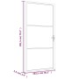 Innentür EGS Glas und weißes Aluminium 102,5x201,5 cm von vidaXL, Türen für zu Hause - Ref: Foro24-350587, Preis: 179,09 €, R...