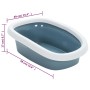 Weiße und blaue Katzentoilette aus PP, 58 x 39 x 17 cm von vidaXL, Katzentoiletten - Ref: Foro24-171803, Preis: 33,01 €, Raba...