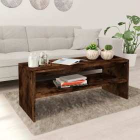 Smoked oak plywood coffee table 100x40x40 cm by vidaXL, Coffee table - Ref: Foro24-815255, Price: 52,99 €, Discount: %