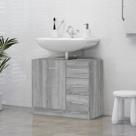 Armario para lavabo madera contrachapada gris Sonoma 63x30x54cm de vidaXL, Muebles de baño - Ref: Foro24-815631, Precio: 68,2...