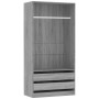 Gray Sonoma plywood wardrobe 100x50x200 cm by vidaXL, Wardrobes - Ref: Foro24-815346, Price: 197,39 €, Discount: %