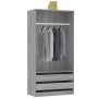 Gray Sonoma plywood wardrobe 100x50x200 cm by vidaXL, Wardrobes - Ref: Foro24-815346, Price: 197,39 €, Discount: %