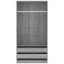 Gray Sonoma plywood wardrobe 100x50x200 cm by vidaXL, Wardrobes - Ref: Foro24-815346, Price: 197,39 €, Discount: %