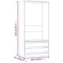 Gray Sonoma plywood wardrobe 100x50x200 cm by vidaXL, Wardrobes - Ref: Foro24-815346, Price: 197,39 €, Discount: %