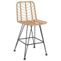 Kitchen stools 2 units made of PE rattan and steel 45x56x103.5 cm by vidaXL, Garden chairs - Ref: Foro24-319430, Price: 186,9...