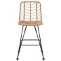 Kitchen stools 2 units made of PE rattan and steel 45x56x103.5 cm by vidaXL, Garden chairs - Ref: Foro24-319430, Price: 186,9...