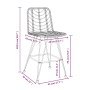 Kitchen stools 2 units made of PE rattan and steel 45x56x103.5 cm by vidaXL, Garden chairs - Ref: Foro24-319430, Price: 186,9...