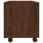 TV stand with wheels made of oak plywood in brown, measuring 90x35x35 cm. by vidaXL, TV Furniture - Ref: Foro24-815260, Price...