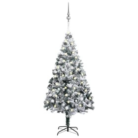 Artificial Christmas tree with LEDs and green PVC balls 210 cm by vidaXL, Christmas trees - Ref: Foro24-3077917, Price: 156,4...