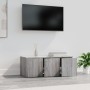 Sonoma gray plywood TV cabinet 80x34x30 cm by vidaXL, TV Furniture - Ref: Foro24-815499, Price: 57,99 €, Discount: %