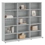 Gray plywood CD shelf 102x23x89.5 cm by vidaXL, CD and DVD storage - Ref: Foro24-815484, Price: 78,15 €, Discount: %