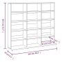 Gray plywood CD shelf 102x23x89.5 cm by vidaXL, CD and DVD storage - Ref: Foro24-815484, Price: 78,15 €, Discount: %