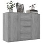 Sonoma graues Sperrholz-Sideboard 88x30x65 cm von vidaXL, Sideboards - Ref: Foro24-815370, Preis: 104,29 €, Rabatt: %