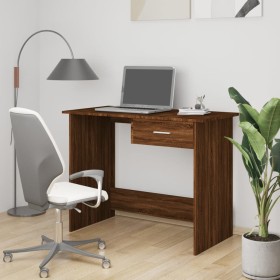 Oak brown plywood desk 100x50x76 cm by vidaXL, Desks - Ref: Foro24-815335, Price: 72,99 €, Discount: %