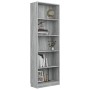 Sonoma gray plywood 5-tier shelving unit 60x24x175 cm by vidaXL, Bookcases and shelves - Ref: Foro24-815433, Price: 85,44 €, ...