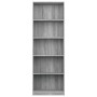 Estantería de 5 niveles contrachapada gris Sonoma 60x24x175 cm de vidaXL, Librerías y estanterías - Ref: Foro24-815433, Preci...