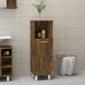 Armario de baño madera contrachapada roble ahumado 30x30x95 cm de vidaXL, Muebles de baño - Ref: Foro24-815606, Precio: 48,47...