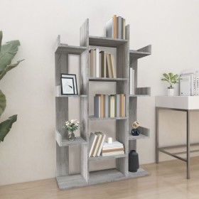 Plywood gray Sonoma bookshelf 86x25.5x140 cm by vidaXL, Bookcases and shelves - Ref: Foro24-816003, Price: 78,58 €, Discount: %