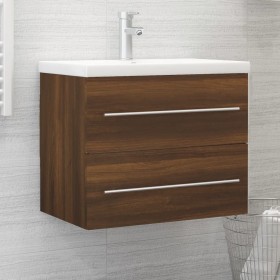 Brown oak plywood washbasin cabinet 60x38.5x48 cm by vidaXL, Bathroom furniture - Ref: Foro24-815644, Price: 53,87 €, Discoun...