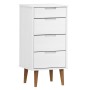 MOLDE bedside table solid white pine wood 40x35x82 cm by vidaXL, Drawers - Ref: Foro24-350502, Price: 127,17 €, Discount: %