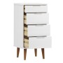 MOLDE bedside table solid white pine wood 40x35x82 cm by vidaXL, Drawers - Ref: Foro24-350502, Price: 127,17 €, Discount: %