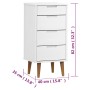 MOLDE bedside table solid white pine wood 40x35x82 cm by vidaXL, Drawers - Ref: Foro24-350502, Price: 127,17 €, Discount: %