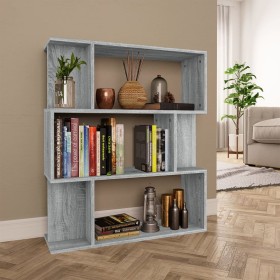 Sonoma gray plywood shelf/screen 80x24x96 cm by vidaXL, Bookcases and shelves - Ref: Foro24-815244, Price: 51,40 €, Discount: %