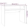 Smoked oak plywood desk 90x50x74 cm by vidaXL, Desks - Ref: Foro24-815462, Price: 52,84 €, Discount: %
