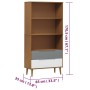 MOLDE bookcase solid brown pine wood 85x35x170.5 cm by vidaXL, Bookcases and shelves - Ref: Foro24-350540, Price: 105,42 €, D...