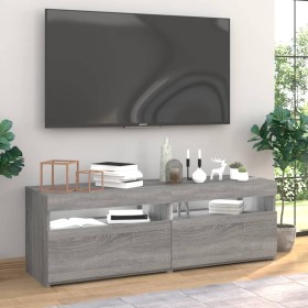 Muebles de TV 2 uds con luces LED gris Sonoma 60x35x40 cm de vidaXL, Muebles TV - Ref: Foro24-815681, Precio: 81,37 €, Descue...