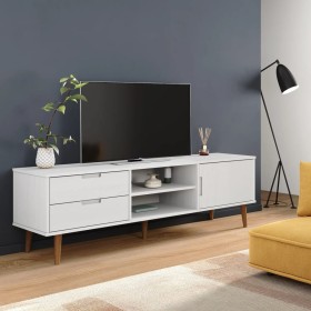 TV cabinet MOLDE solid white pine wood 158x40x49 cm by vidaXL, TV Furniture - Ref: Foro24-350535, Price: 193,99 €, Discount: %