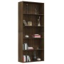 Brown oak plywood 5-shelf shelf 80x30x189 cm by vidaXL, Bookcases and shelves - Ref: Foro24-815404, Price: 139,95 €, Discount: %