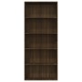 Brown oak plywood 5-shelf shelf 80x30x189 cm by vidaXL, Bookcases and shelves - Ref: Foro24-815404, Price: 139,95 €, Discount: %