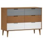 MOLDE bedside table solid brown pine wood 113x40x80 cm by vidaXL, Drawers - Ref: Foro24-350507, Price: 196,06 €, Discount: %