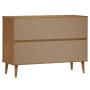 MOLDE bedside table solid brown pine wood 113x40x80 cm by vidaXL, Drawers - Ref: Foro24-350507, Price: 196,06 €, Discount: %