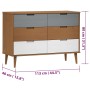 MOLDE bedside table solid brown pine wood 113x40x80 cm by vidaXL, Drawers - Ref: Foro24-350507, Price: 196,06 €, Discount: %