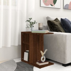 Oak brown plywood side table 50x30x50 cm by vidaXL, Side tables - Ref: Foro24-815851, Price: 29,91 €, Discount: %