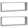 Cubic wall shelf 2 units gray Sonoma wood 80x15x26.5cm by vidaXL, Shelves and shelves - Ref: Foro24-815918, Price: 33,99 €, D...