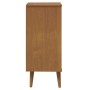 Solid pine wood bedside table MOLDE in brown, measuring 40x35x82 cm. by vidaXL, Drawers - Ref: Foro24-350501, Price: 115,24 €...